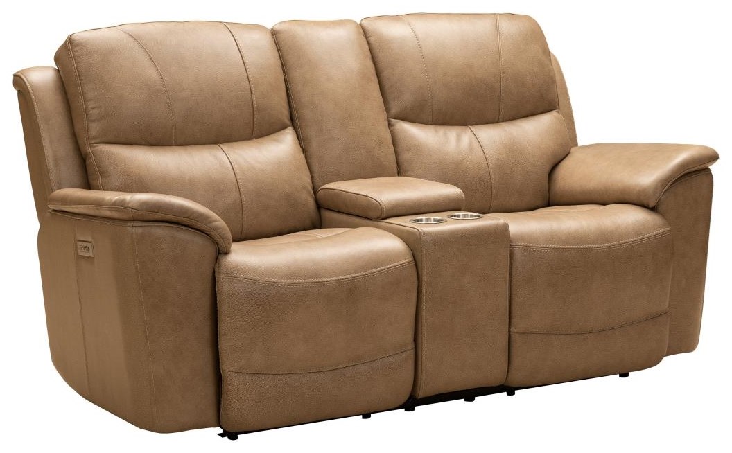 barcalounger leather power reclining loveseat with power headrests